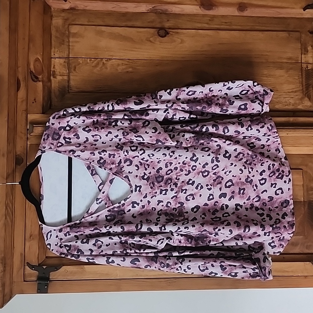 Long sleeve animal print shirt